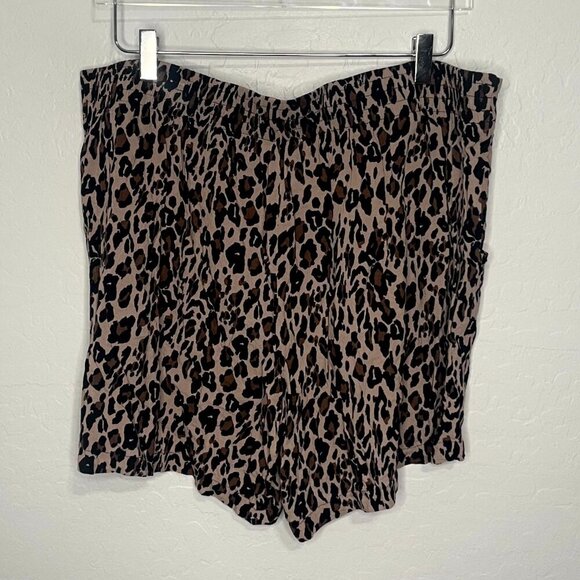 Torrid Animal Print Pocketed Loose Fitted Stretch Shorts 1 1X 14/16 #48 - Picture 4 of 4